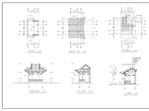  半亭cad大样图 
