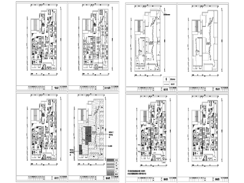  4路露营风餐厅cad平面图 