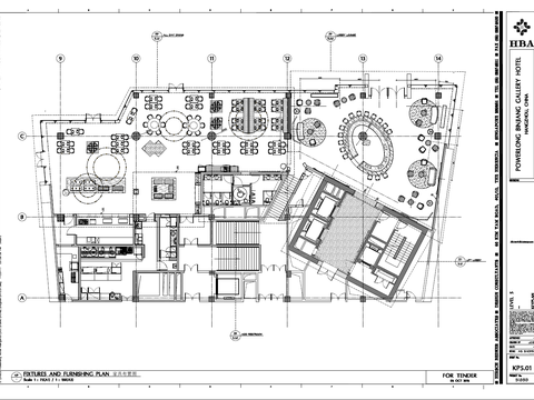  某酒店公区部分室内cad施工图 