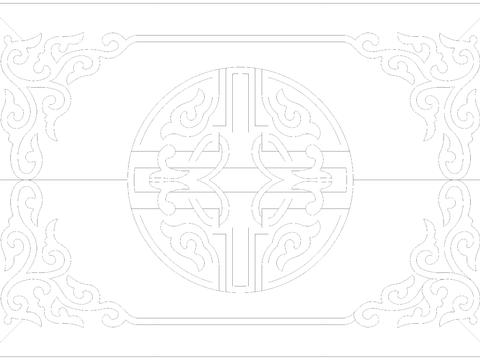  60款石材水刀拼花图案cad图库 
