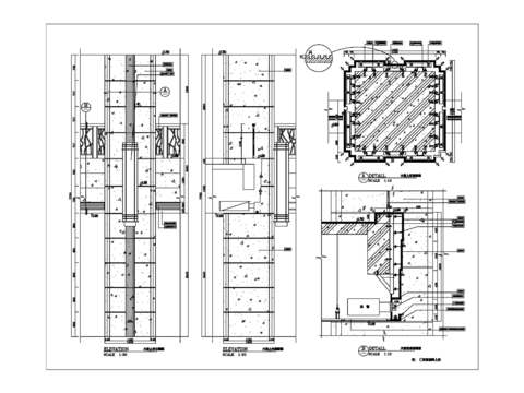  大堂石材柱节点图 