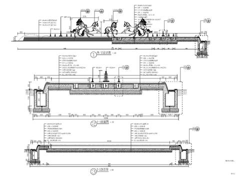  9组现代新中式镜面水景cad大样图 