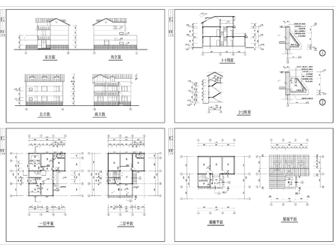  22美丽乡村CAD建筑图cad平面图 