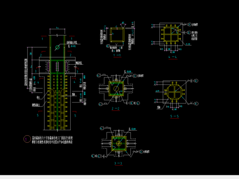  箱形截面柱与十字形截面柱节点 