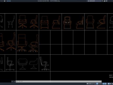  椅子 椅子 办公椅cad图库 