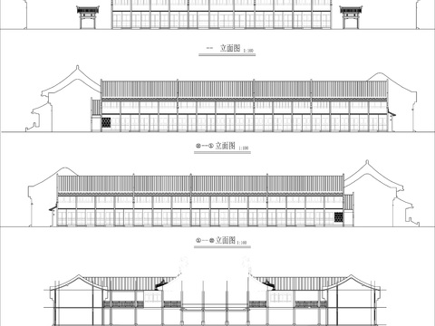  徽派建筑CAD施工图 