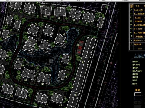  淮安河下古镇别墅区cad施工图 