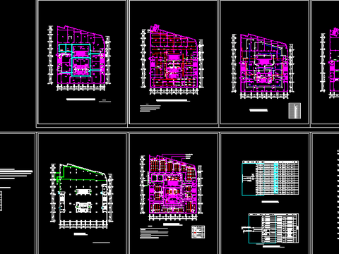  商场电气消防设计cad施工图 