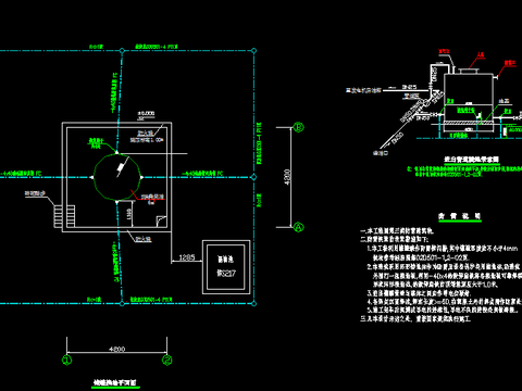  丙类储罐防雷接地CAD节点大样 