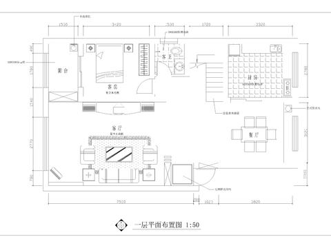  复式住宅cad施工图 