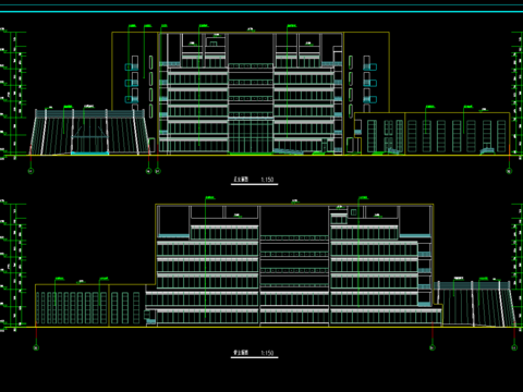  辦公樓建筑CAD施工圖 