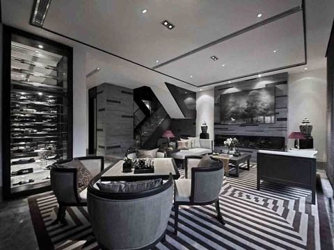  万科悦湾新中式样板间CAD施工图 