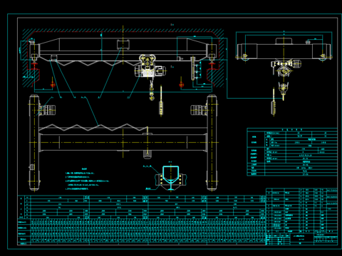  LD-A型电动单梁起重机CAD节点大样 