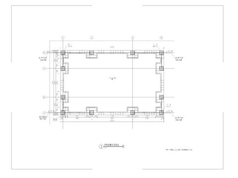  廊架排水cad平面图 
