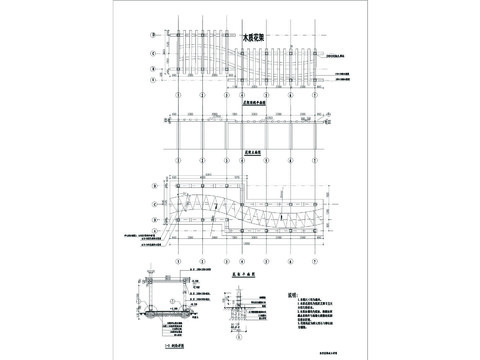  长型花架CAD节点大样 