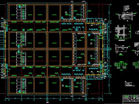  污水处理厂cad施工图 