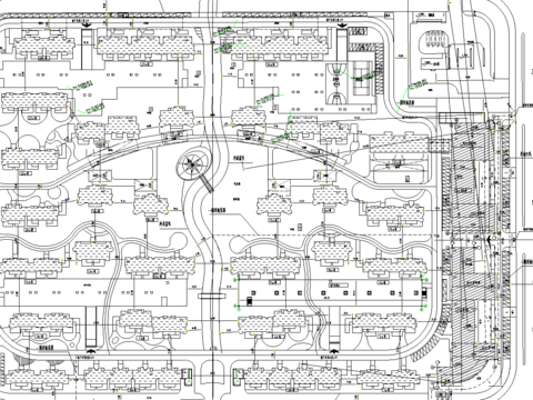  小区总平面图cad图库 