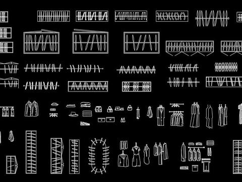  干洗店设备cad图库 