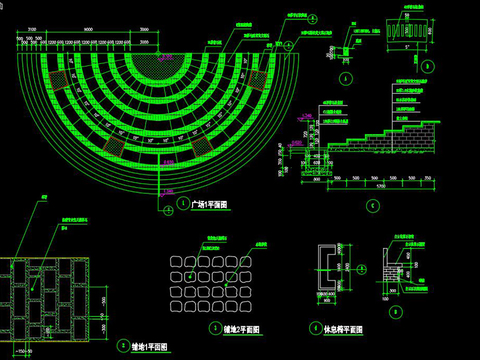  园路铺装cad节点大样 