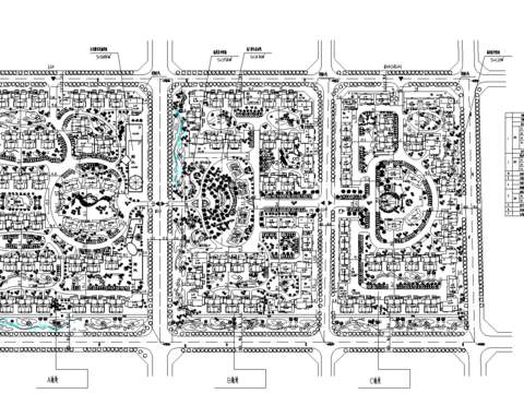  住宅小区cad平面图 
