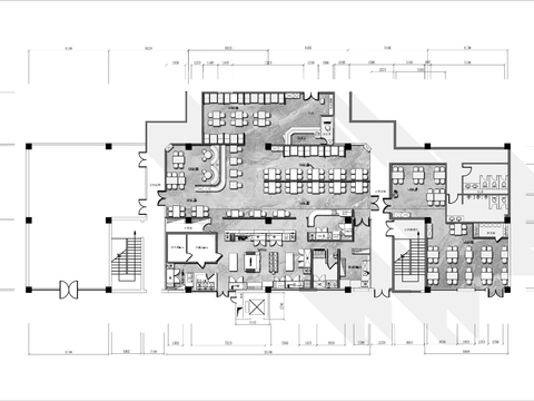  800㎡上海西餐厅cad平面图 