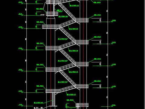  多层平台节点大样 