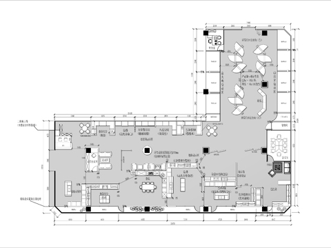  800㎡家居建材店cad平面图 
