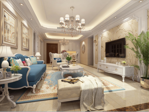  御龙湾简欧客餐厅卧室CAD施工图 