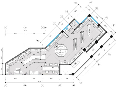  烟酒店CAD平面图 