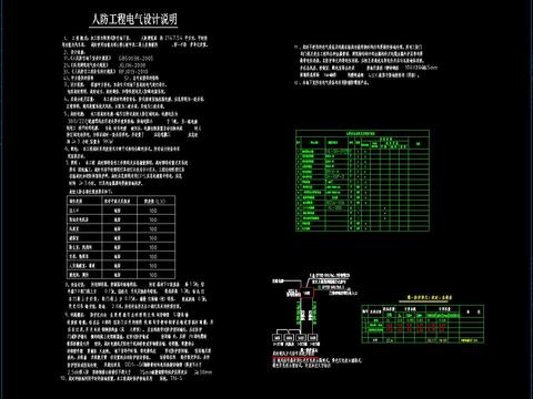  地下室人防工程水电风cad施工图 