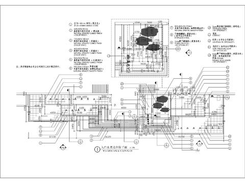  水景及台阶细部CAD节点大样 