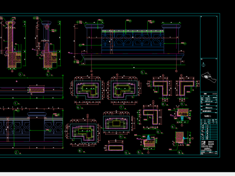  某别墅区石材节点CAD施工图 