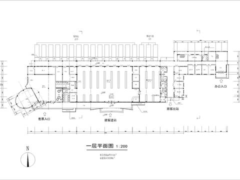  二級汽車站方案CAD施工圖 