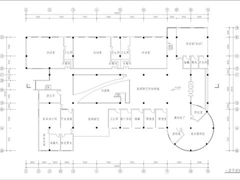  三層幼兒園建筑CAD施工圖 