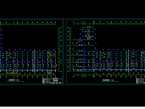  屋面结构布置cad图库 