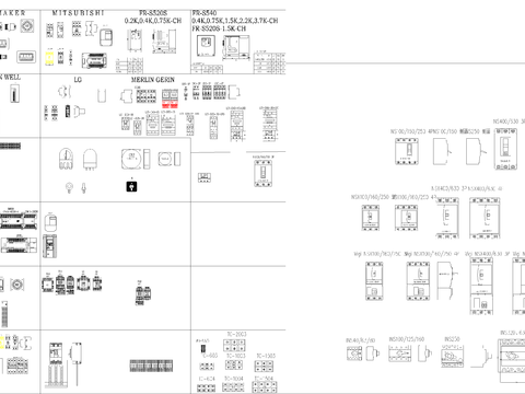  电器元件CAD施工图 