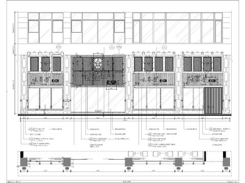  川派火锅门头外立面图CAD施工图 
