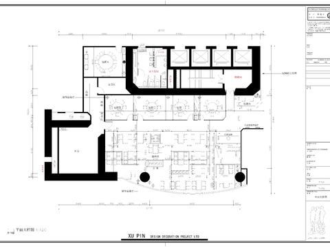  中餐厅cad平面图 