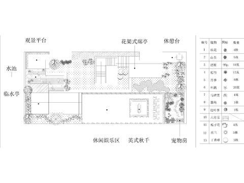 园林景观cad平面图 