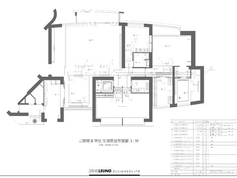  样板房空调布线设计cad施工图 