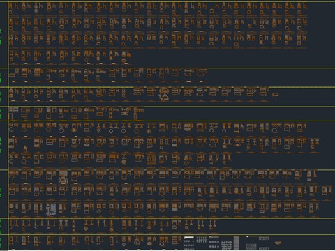  欧式家具模块cad图库 