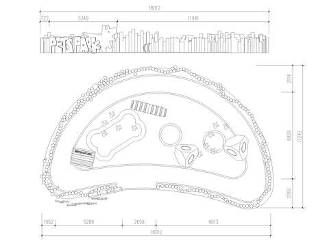  萌宠乐园cad平面图 