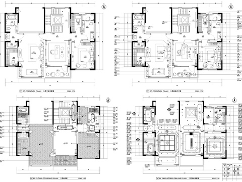  家具強(qiáng)電弱電給排水插座空調(diào)cad施工圖 