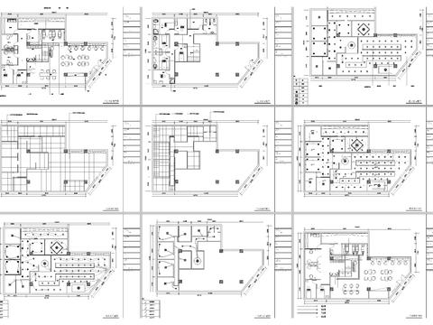  南京美發(fā)店CAD施工圖 