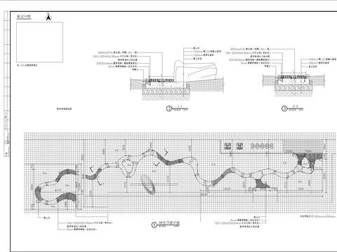  特色旱溪节点大样CAD施工图 