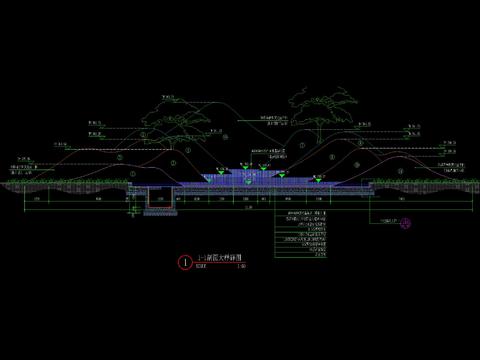  新中式 山型 水景节点大样 
