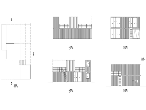  1营地集装箱cad立面图 