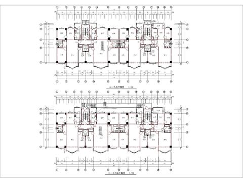 高層住宅建筑全套cad施工圖 
