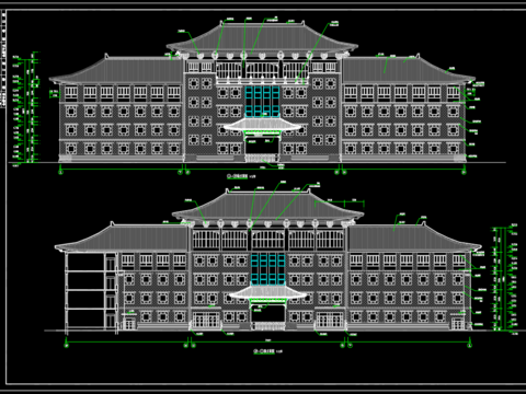  教学楼建筑cad施工图 