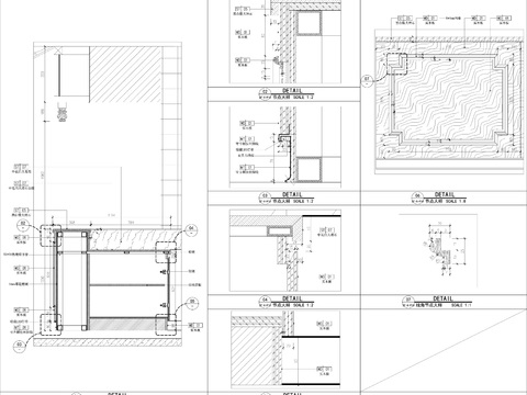  酒店中式食物操作台节点做法大样图 